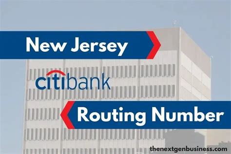 New Jersey 021272655 New Mexico NA New York 021000089 North Carolina NA. . Citibank routing number new jersey